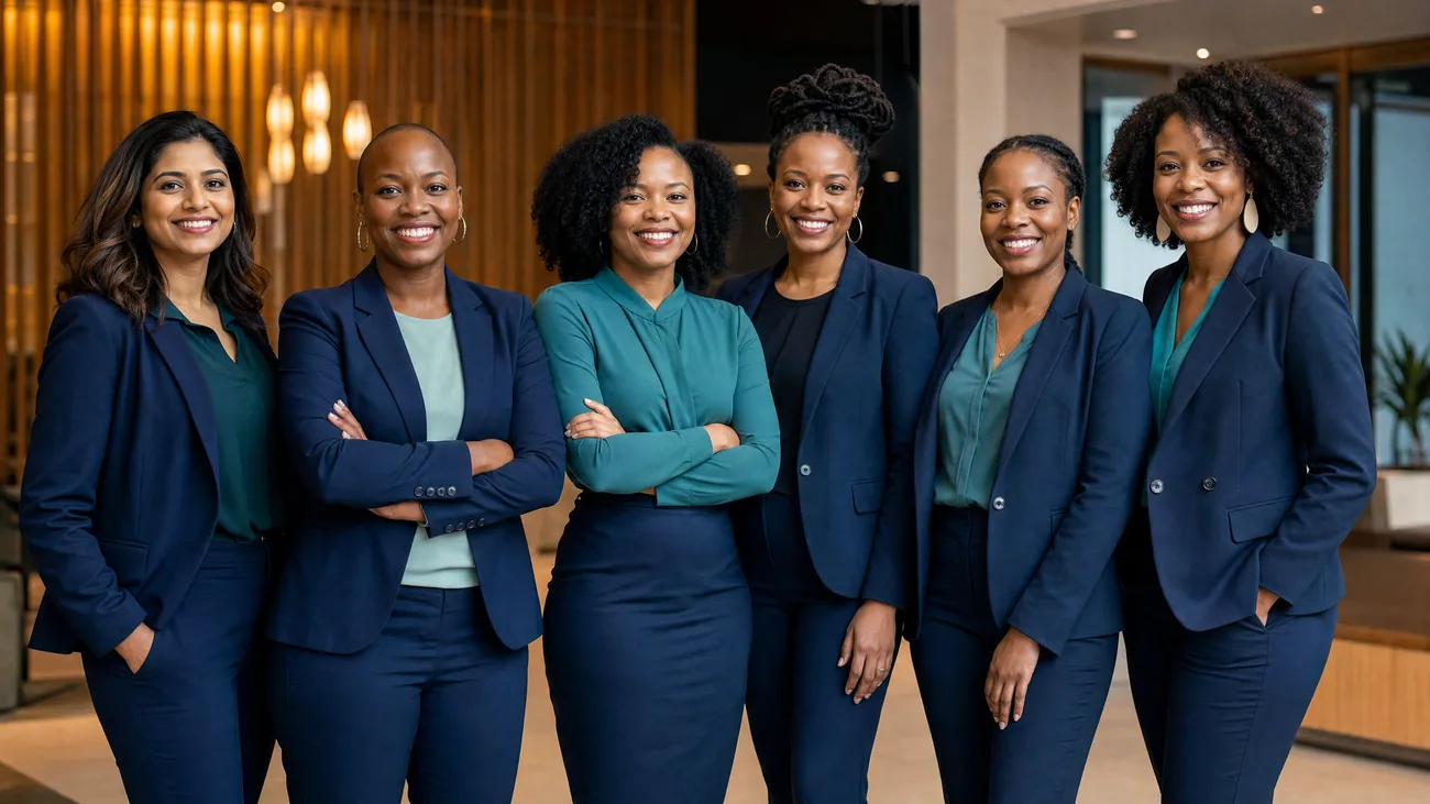 Team of professional administrators and business support specialists