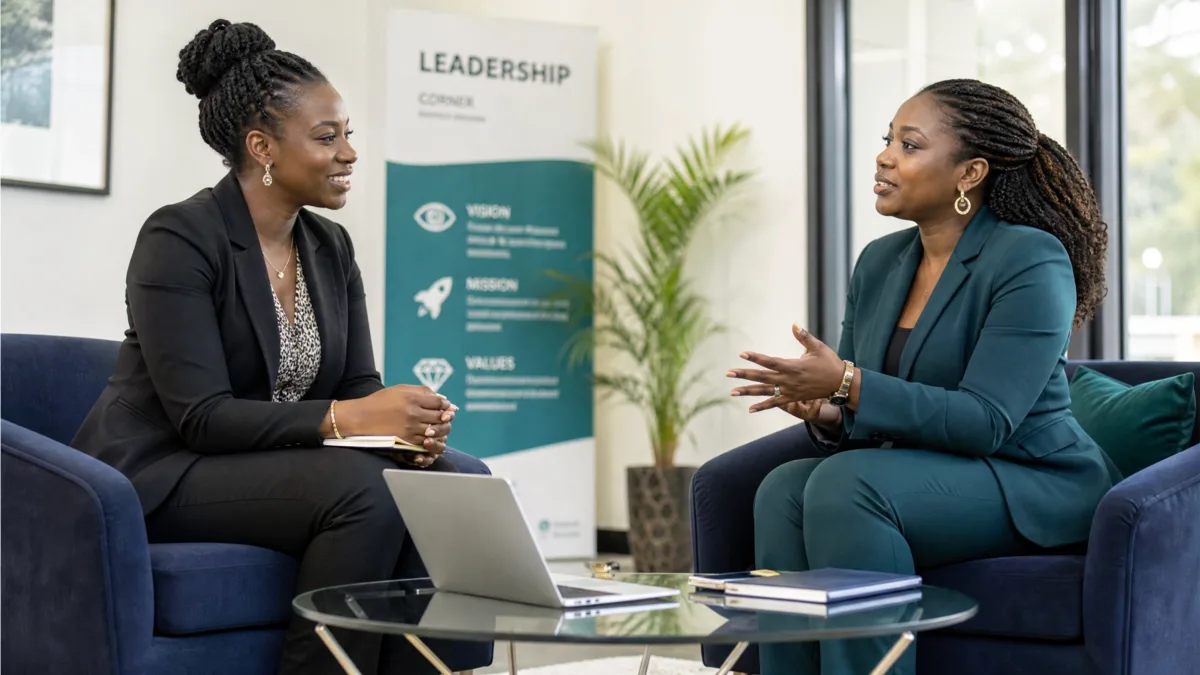 One-on-one professional coaching and leadership conversation